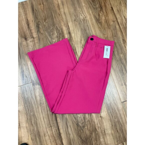 NWT Womens Wet Seal Pink  High Waisted Trouser Flare Pant  Size:  Medium - Picture 3 of 11